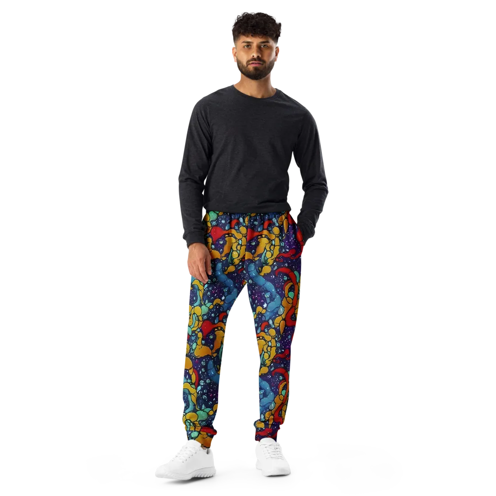 Cosmic Colorfall on Men's Joggers — Front