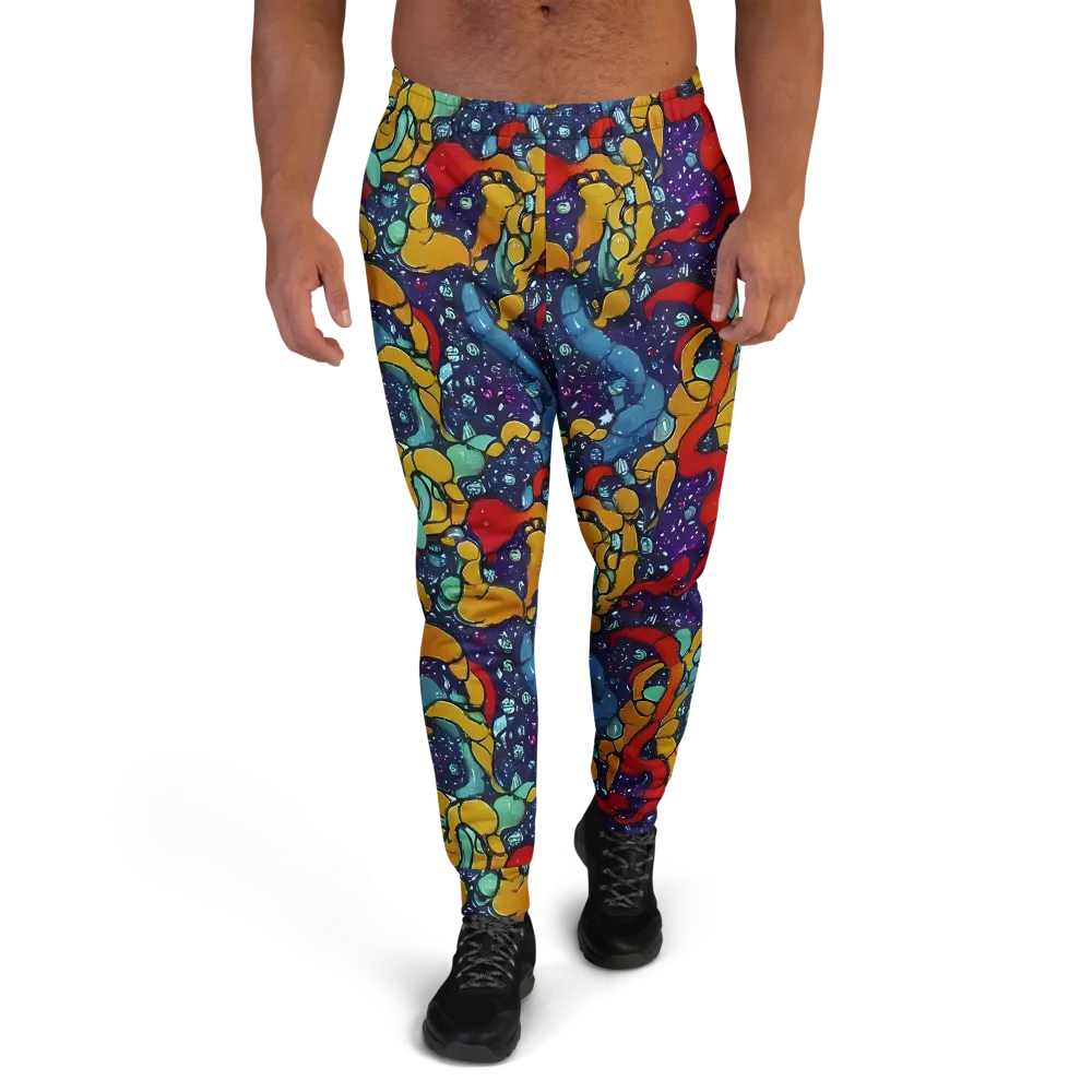 Cosmic Colorfall on Men's Joggers — Front