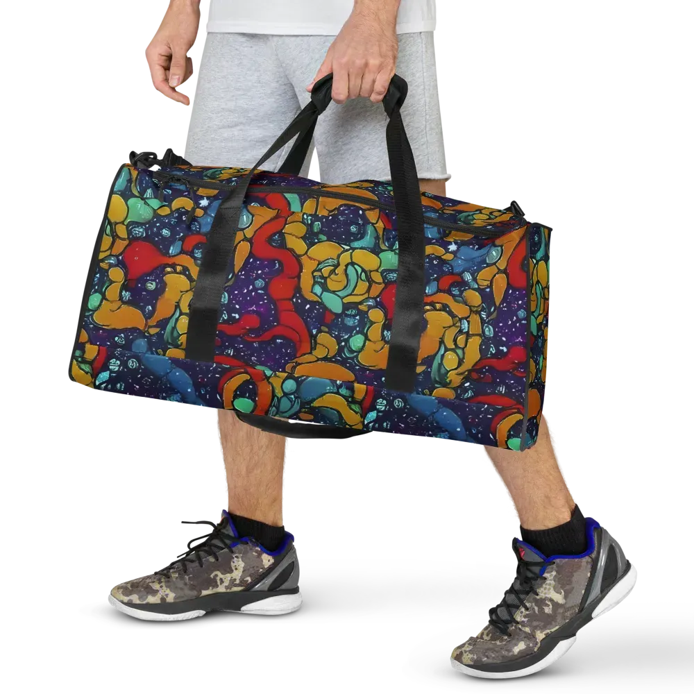 Cosmic Colorfall on Duffle Bag — Front