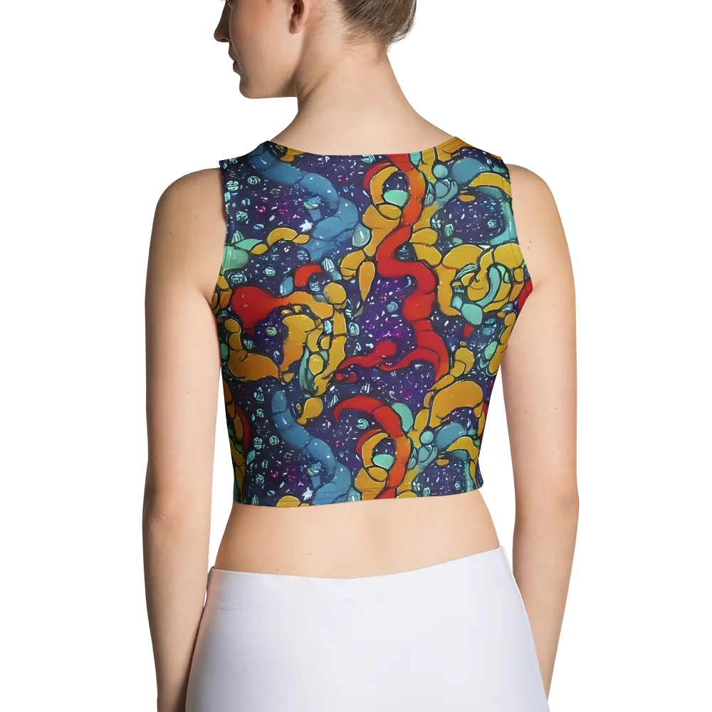 Cosmic Colorfall on Crop Top — Back