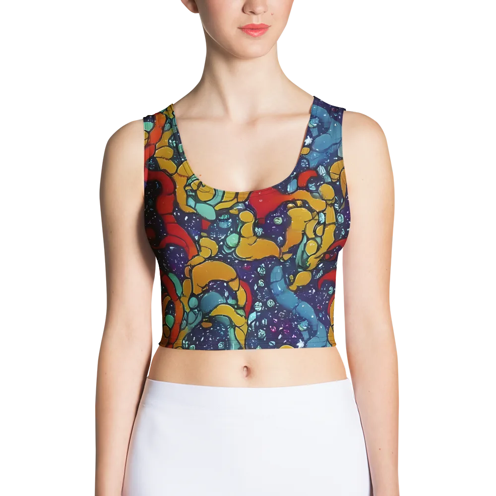 Cosmic Colorfall on Crop Top — Front