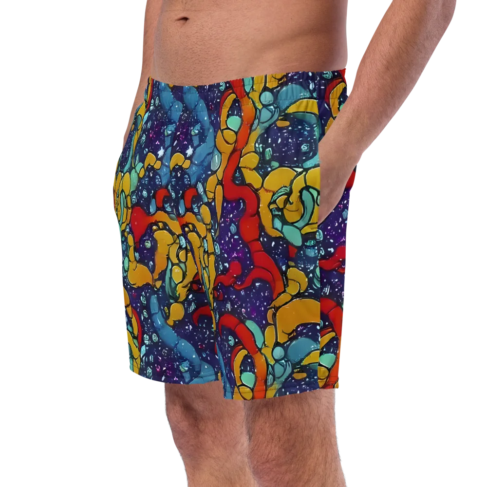 Cosmic Colorfall on Swim Trunks — Left Front