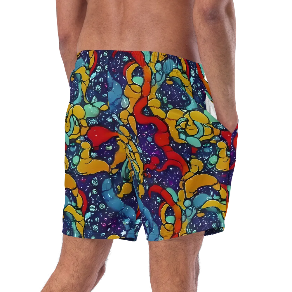 Cosmic Colorfall on Swim Trunks — Right Back
