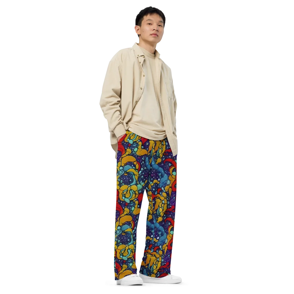 Cosmic Colorfall on Wide-Leg Pants — Right Front