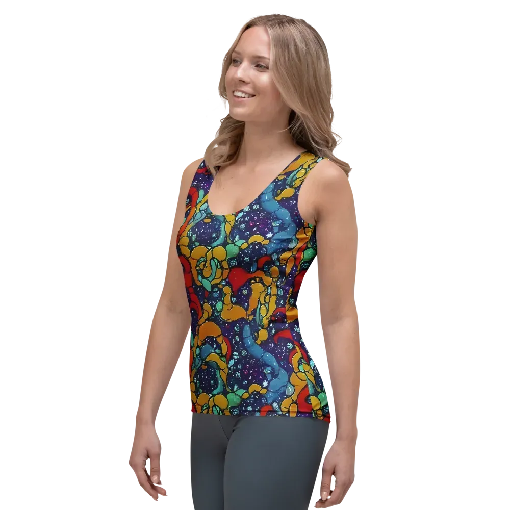 Cosmic Colorfall on Women's Tank Top — Left Front