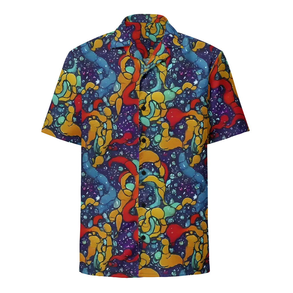 Cosmic Colorfall on Button Shirt — Front