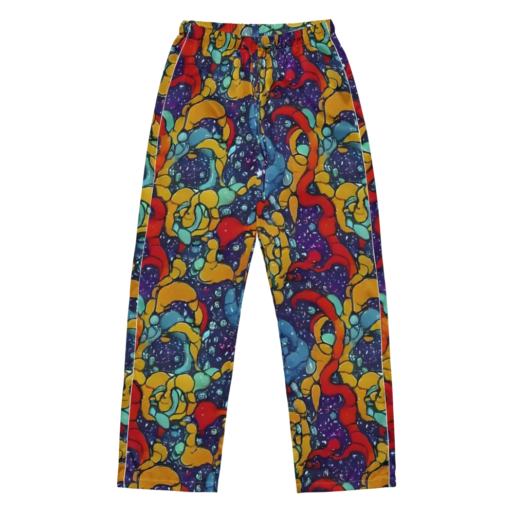 Cosmic Colorfall on Women's Pajama Pants — Front