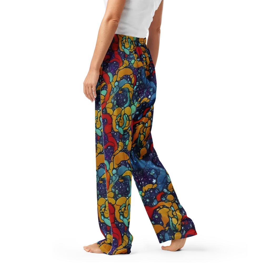 Cosmic Colorfall on Women's Pajama Pants — Left