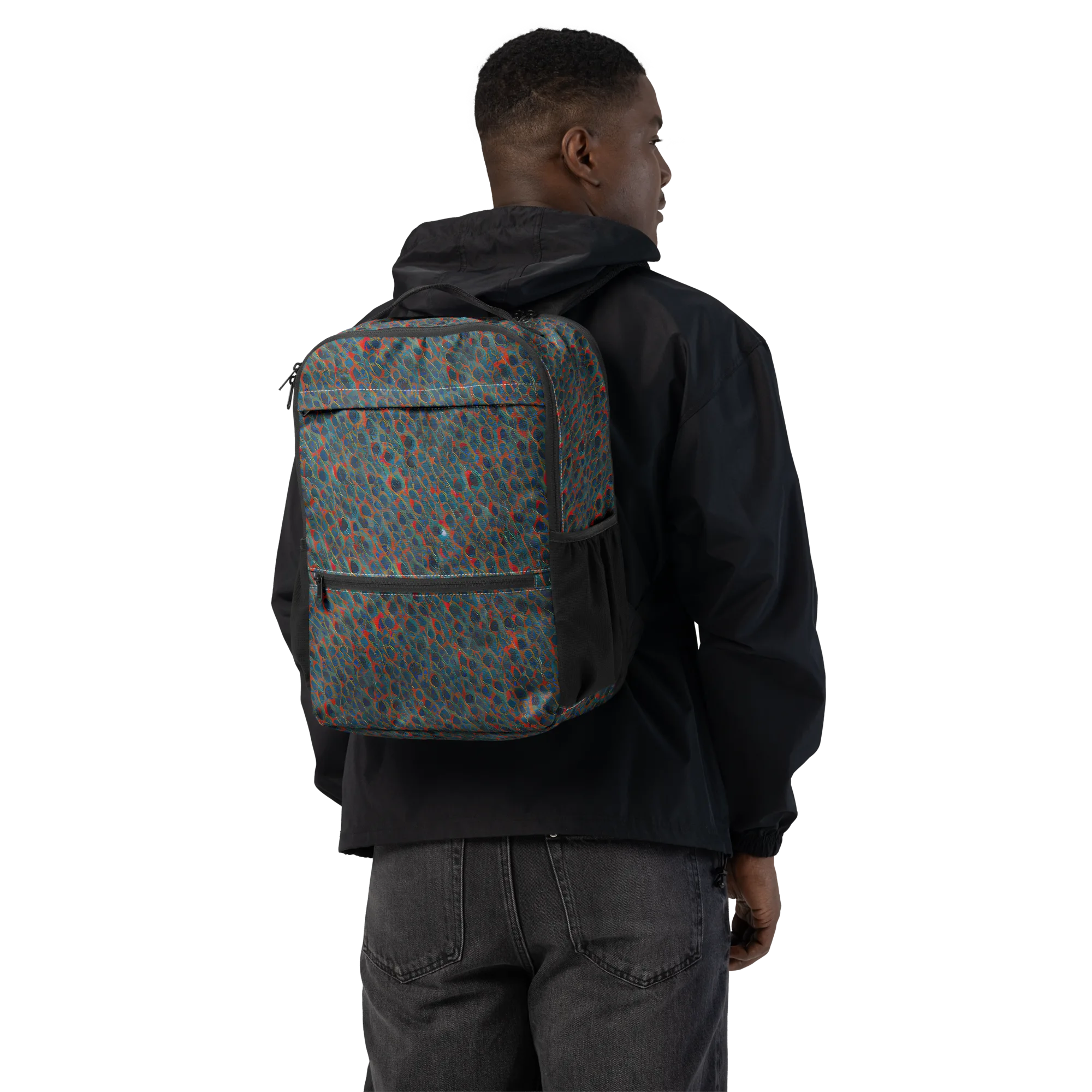 Indigo Undergrowth on Utility Backpack — Back