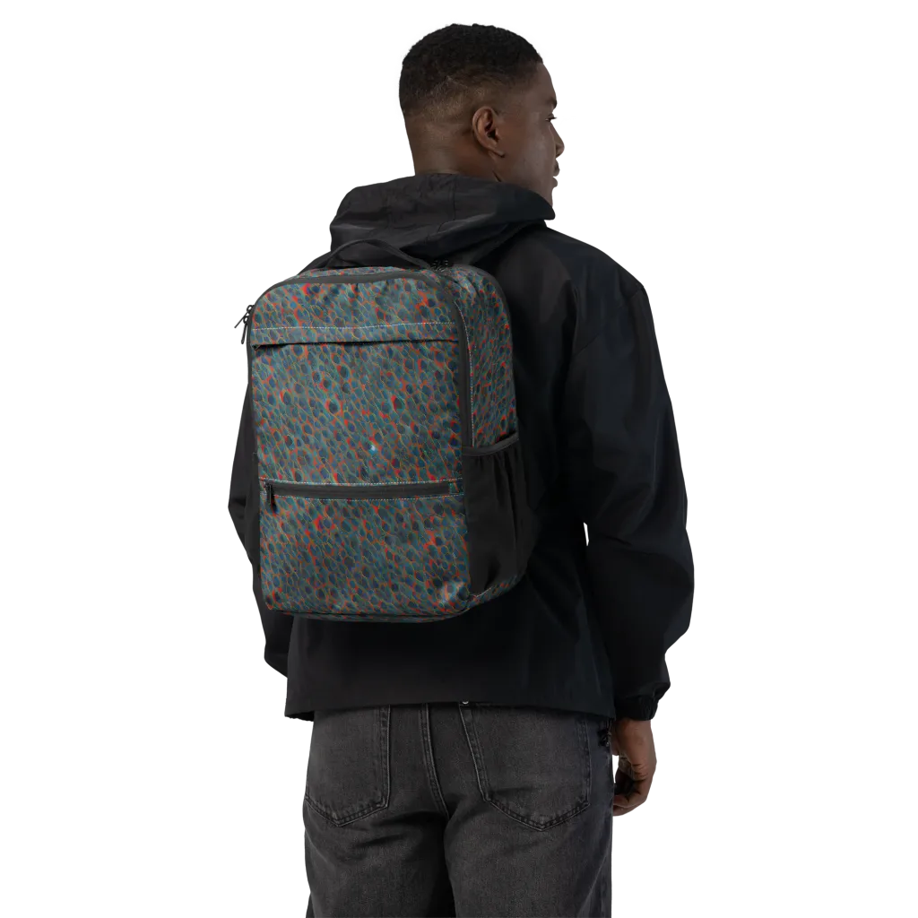 Indigo Undergrowth on Utility Backpack — Back