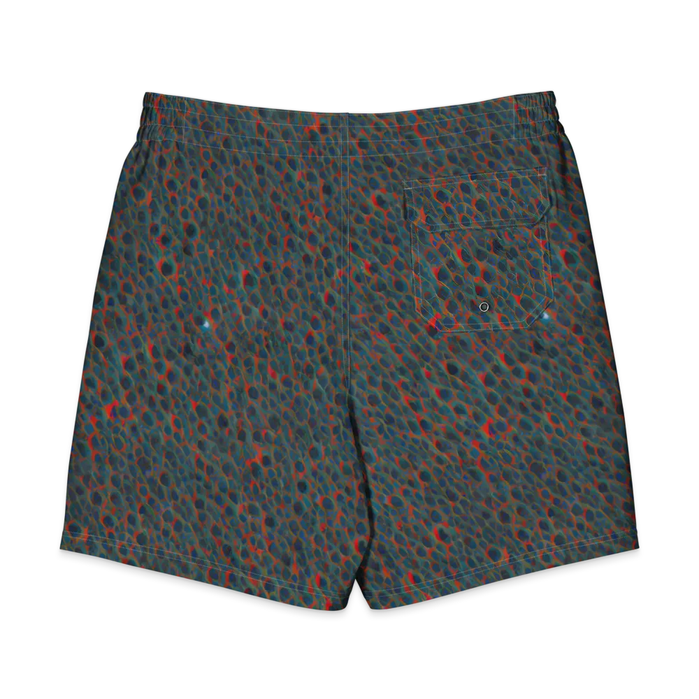 Indigo Undergrowth on Men's Board Shorts — Back