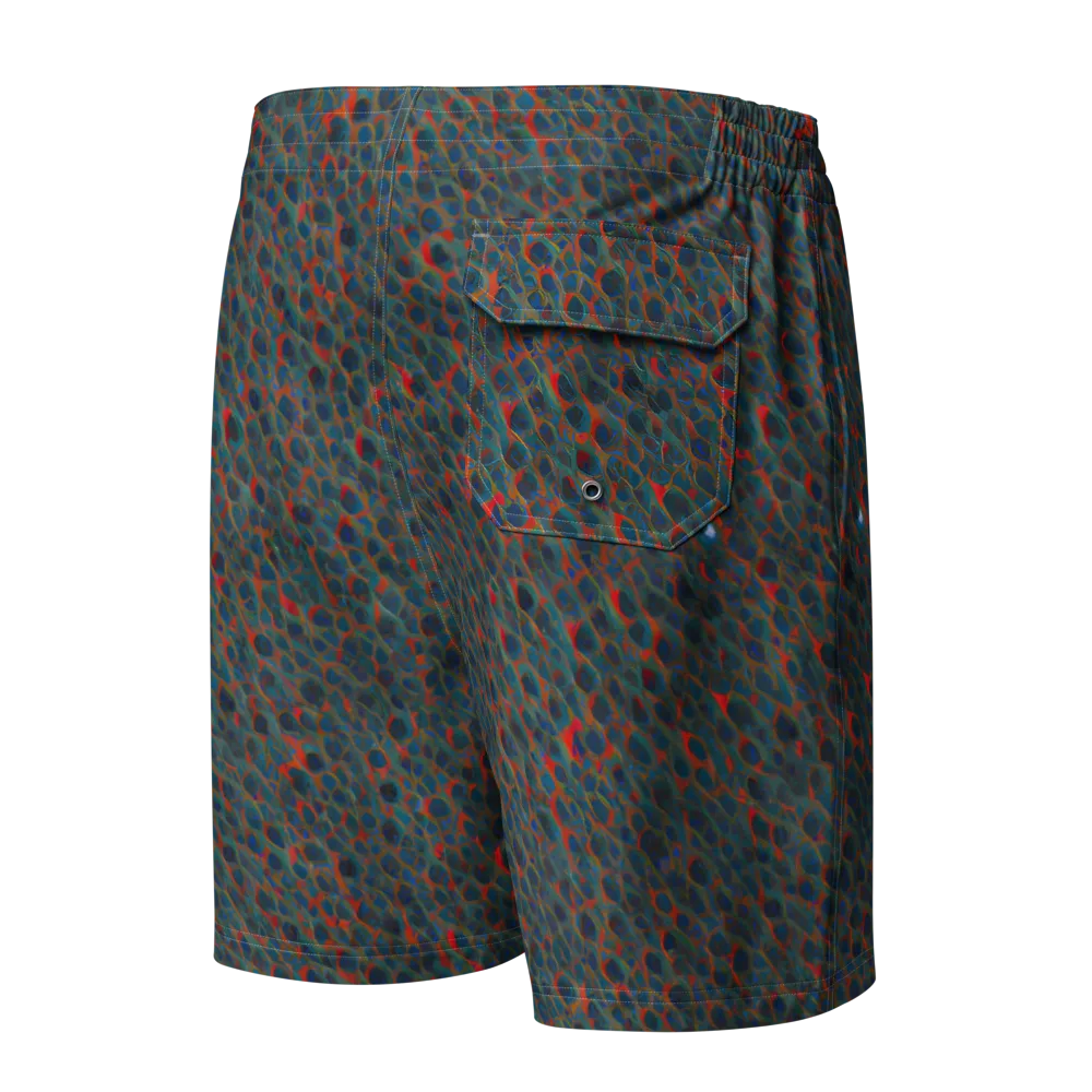 Indigo Undergrowth on Men's Board Shorts — Back