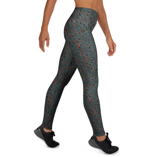 Indigo Undergrowth on a Yoga Leggings