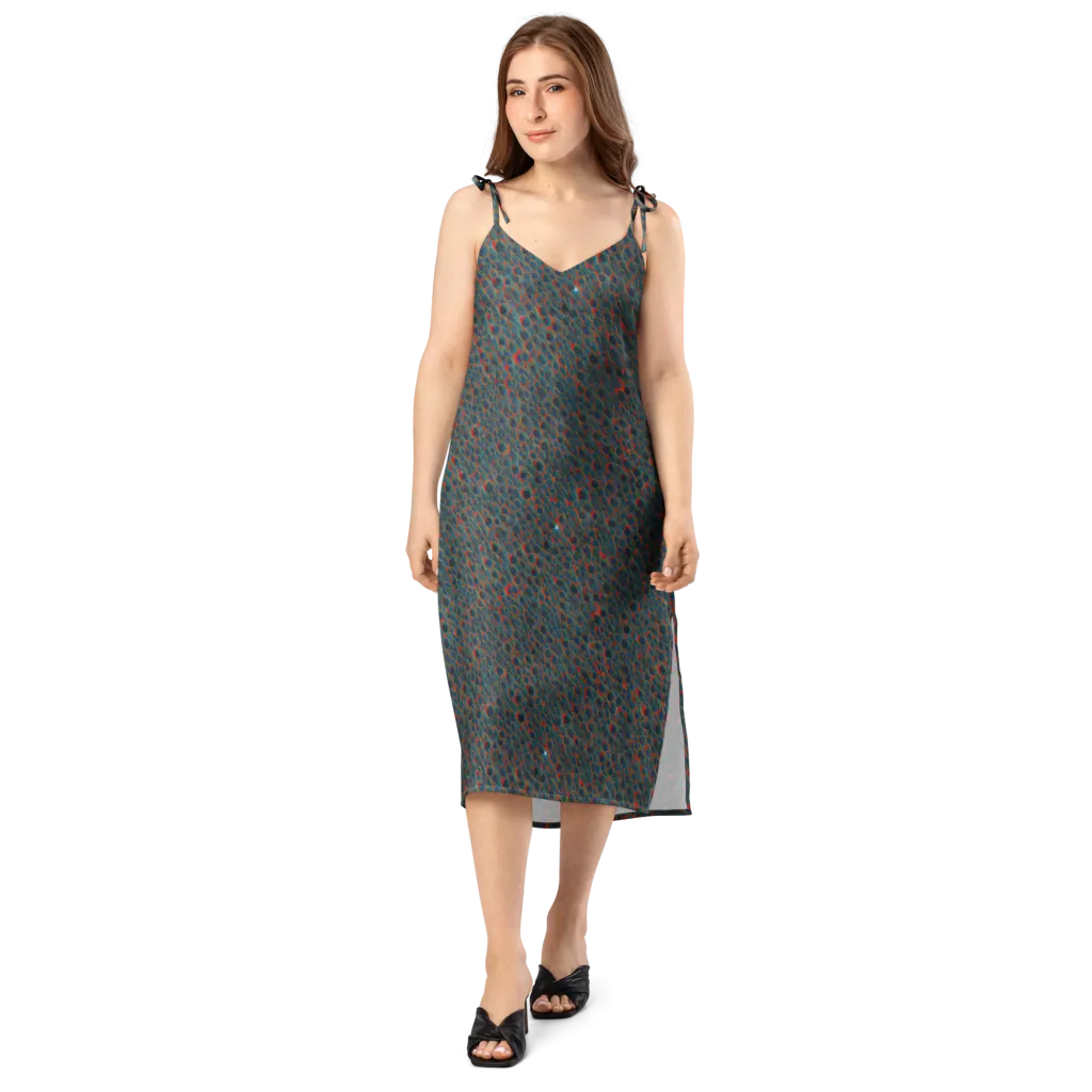 Indigo Undergrowth on Slip Dress — Front