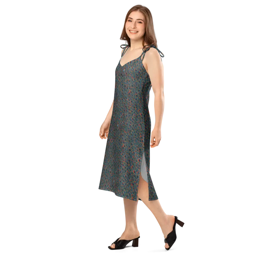 Indigo Undergrowth on Slip Dress — Left Front