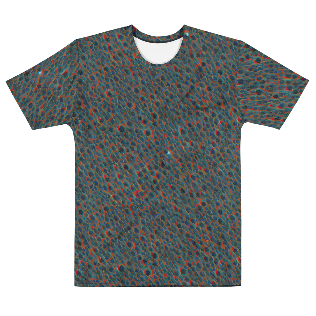Indigo Undergrowth on Men's Cotton Crew Neck T-Shirt — Front