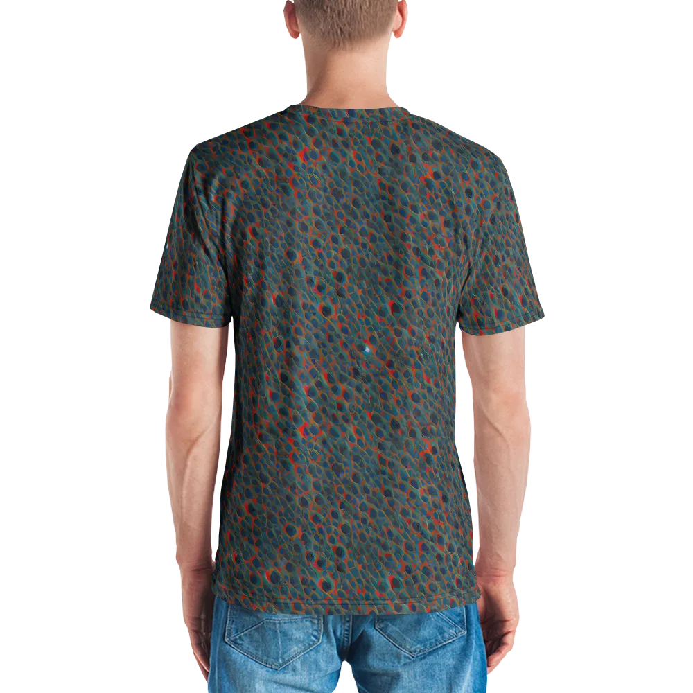 Indigo Undergrowth on Men's Crew Neck T-Shirt — Back