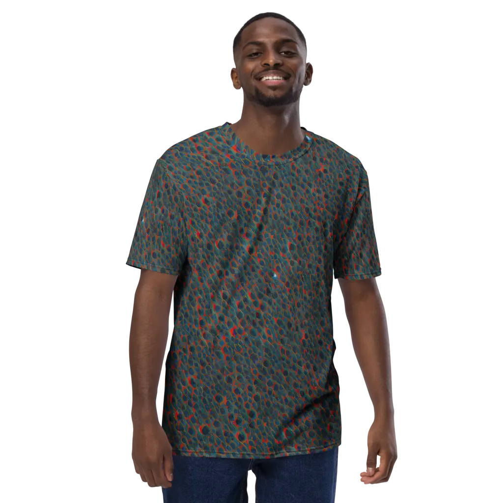 Indigo Undergrowth on Men's Crew Neck T-Shirt — Front