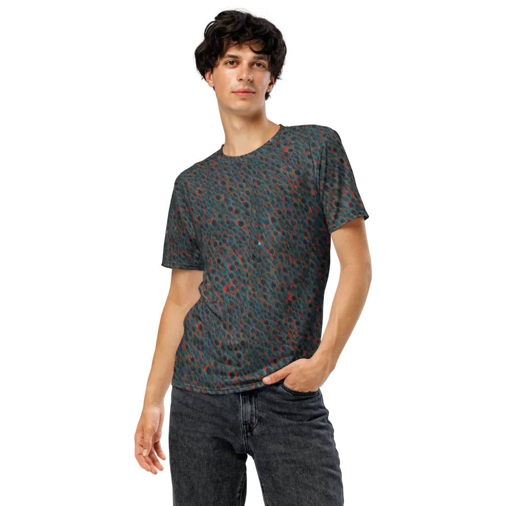 Indigo Undergrowth on Men's Crew Neck T-Shirt — Front
