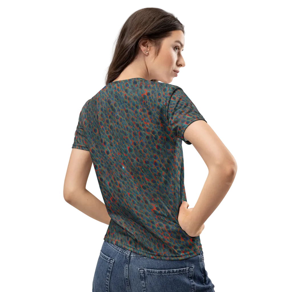 Indigo Undergrowth on Women's Crew Neck T-Shirt — Back