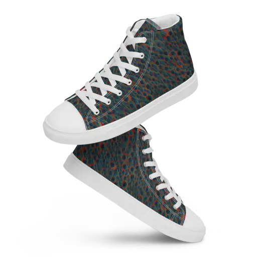 Indigo Undergrowth on a Women's High Top Canvas Shoes
