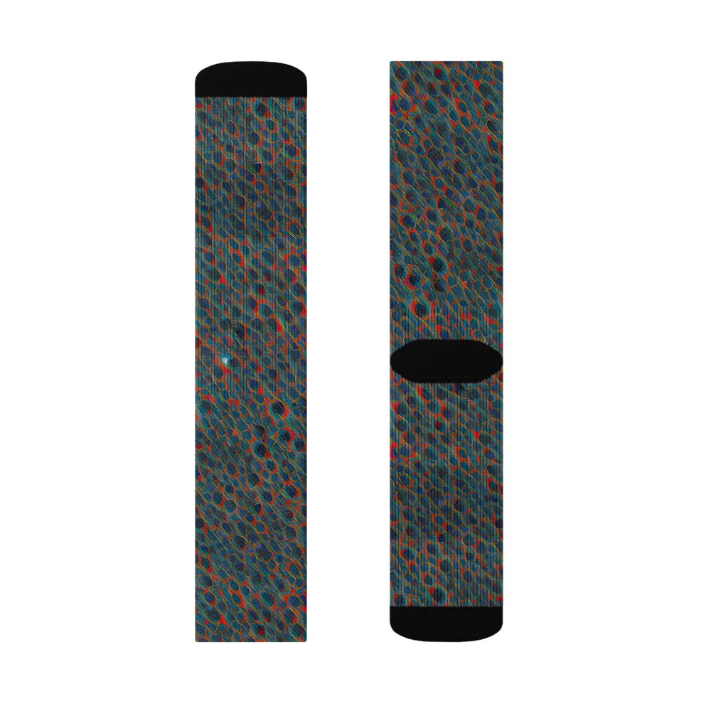 Indigo Undergrowth on Socks — Left Sock