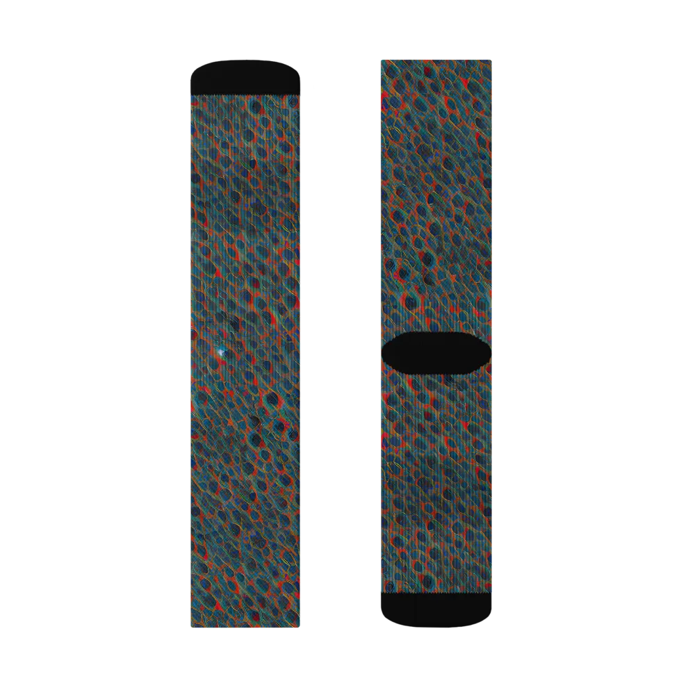 Indigo Undergrowth on Socks — Right Sock