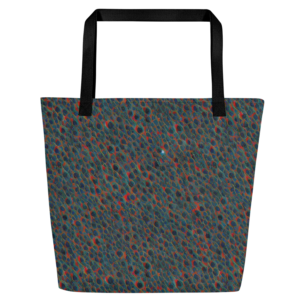 Indigo Undergrowth on Large Tote Bag W/ Pocket — Front