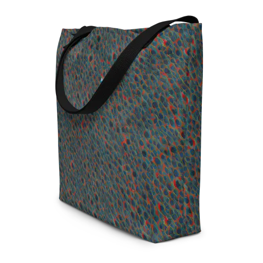 Indigo Undergrowth on a Large Tote Bag W/ Pocket