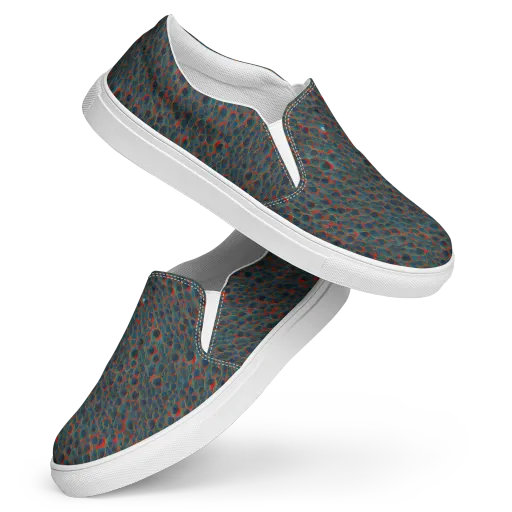 Indigo Undergrowth on a Women's Slip-On Canvas Shoes