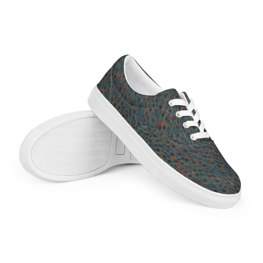 Indigo Undergrowth on a Men's Lace-Up Canvas Shoes