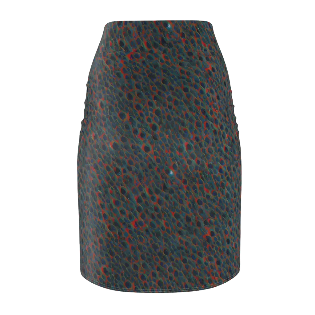 Indigo Undergrowth on Pencil Skirt — Back