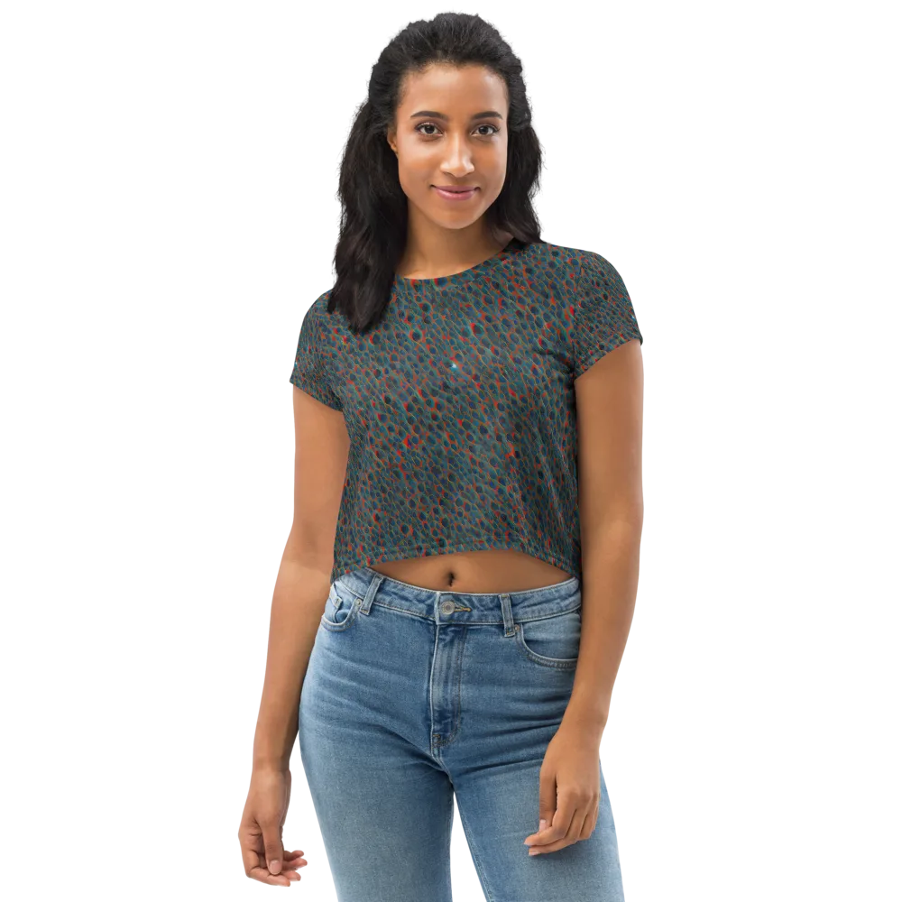 Indigo Undergrowth on Crop Tee — Front