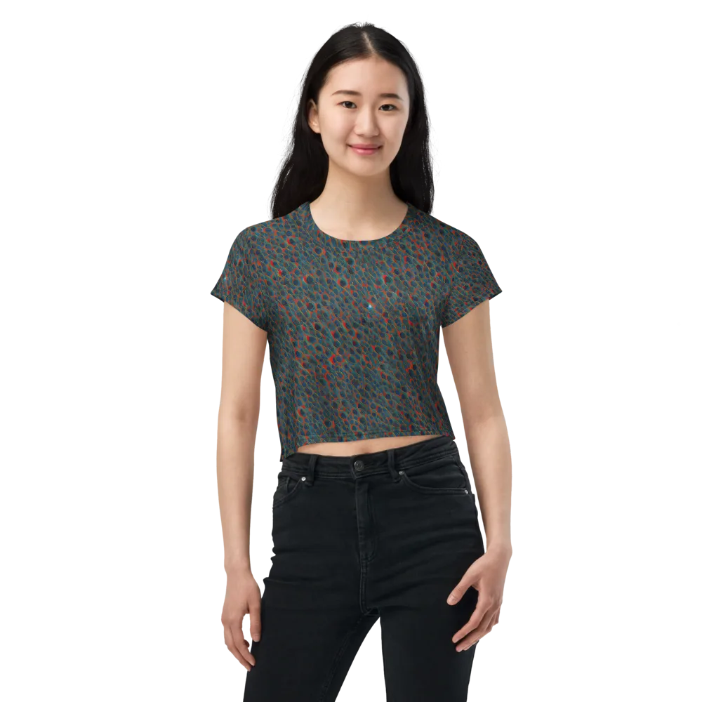 Indigo Undergrowth on Crop Tee — Front