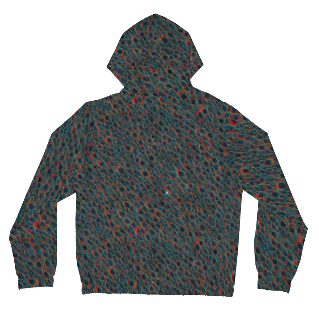 Indigo Undergrowth on Women's Full-Zip Hoodie — Back