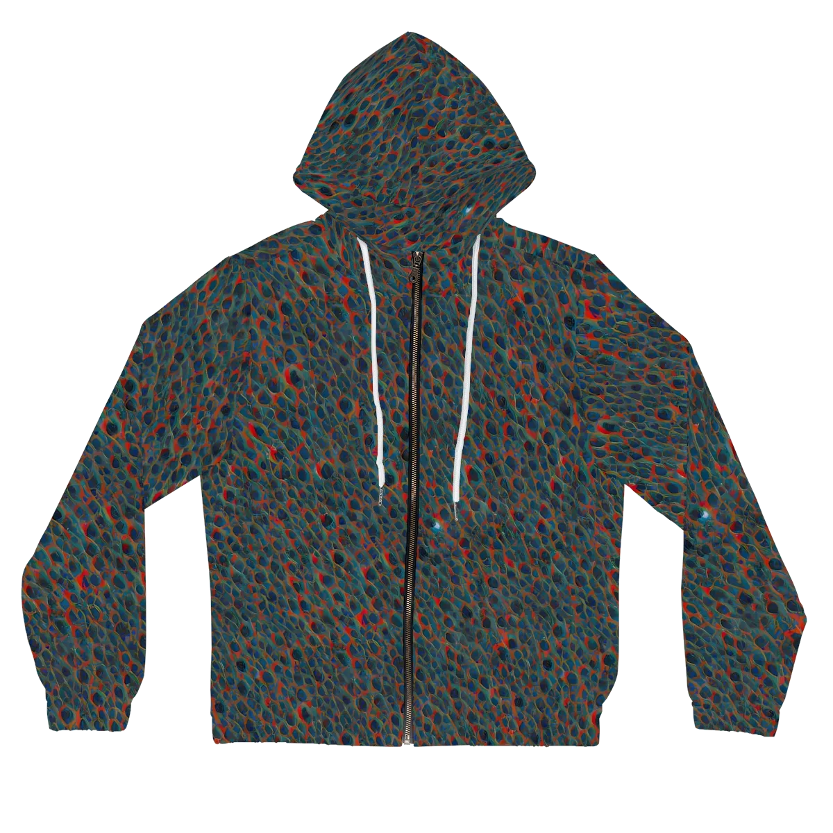Indigo Undergrowth on Women's Full-Zip Hoodie — Front