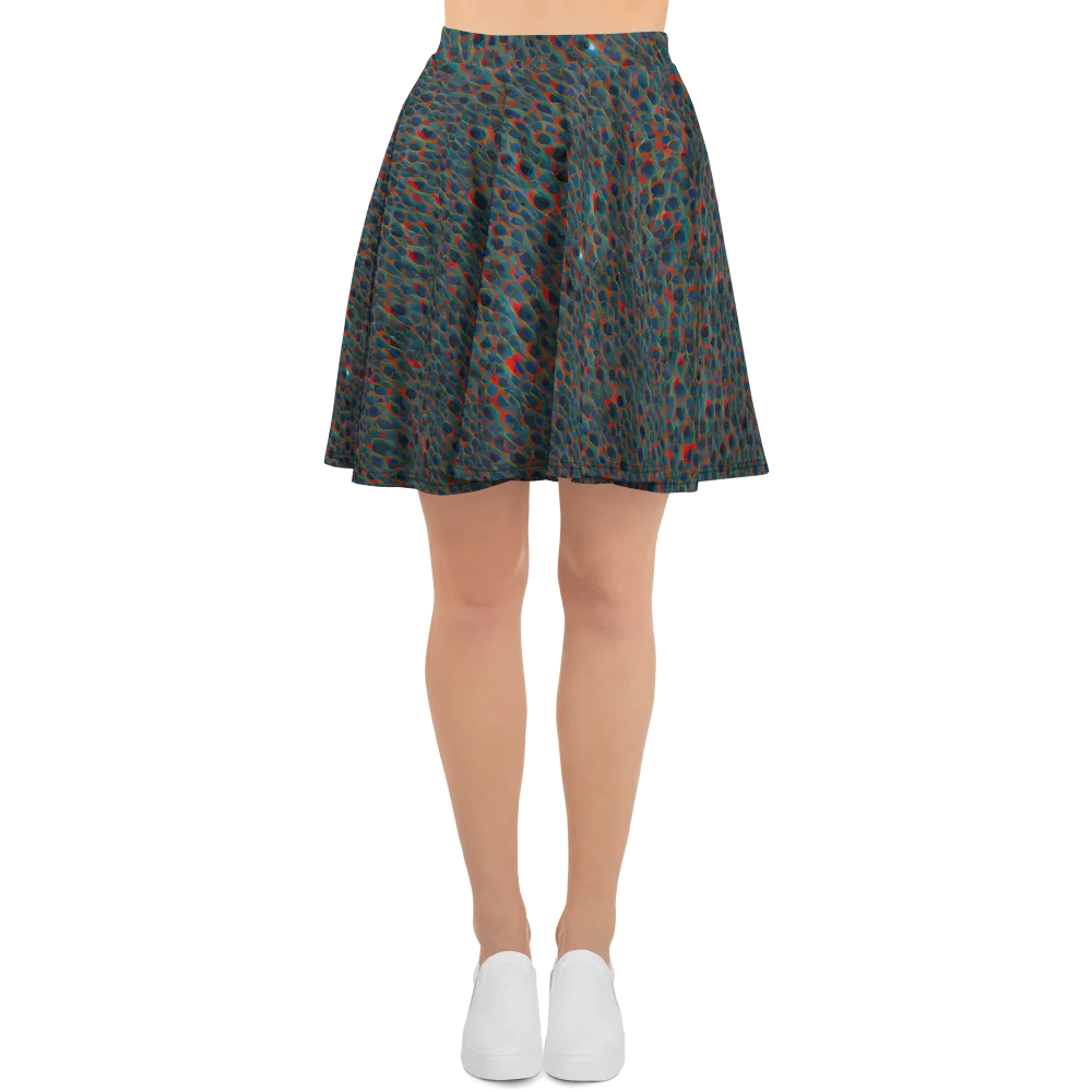Indigo Undergrowth on Skater Skirt — Front