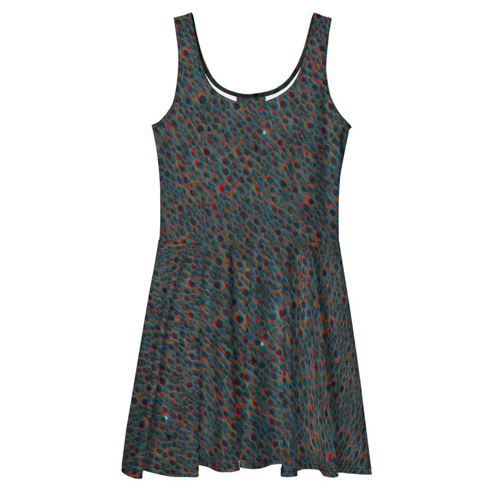 Indigo Undergrowth on Skater Dress — Front