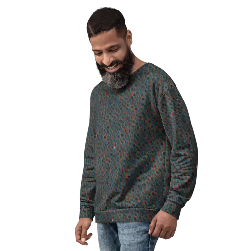 Indigo Undergrowth on a Sweatshirt