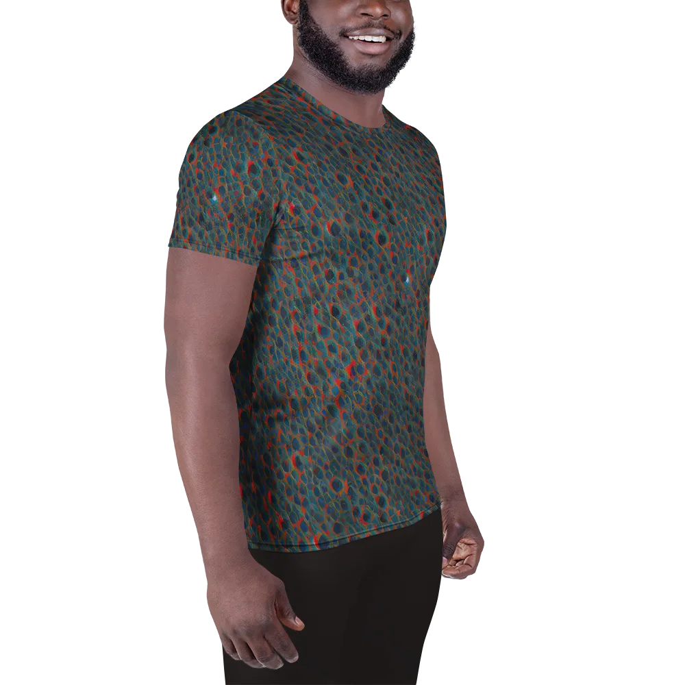 Indigo Undergrowth on Men's Athletic T-Shirt — Right