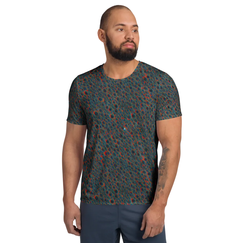 Indigo Undergrowth on Men's Athletic T-Shirt — Front