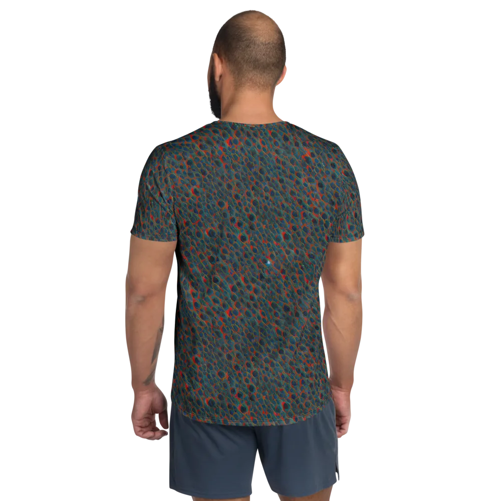 Indigo Undergrowth on Men's Athletic T-Shirt — Back