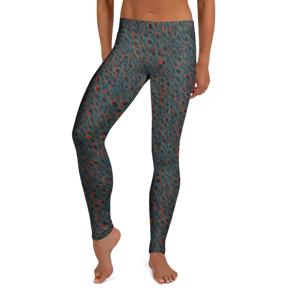 Indigo Undergrowth on Leggings — Front