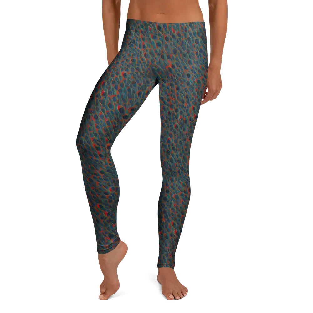 Indigo Undergrowth on Leggings — Front