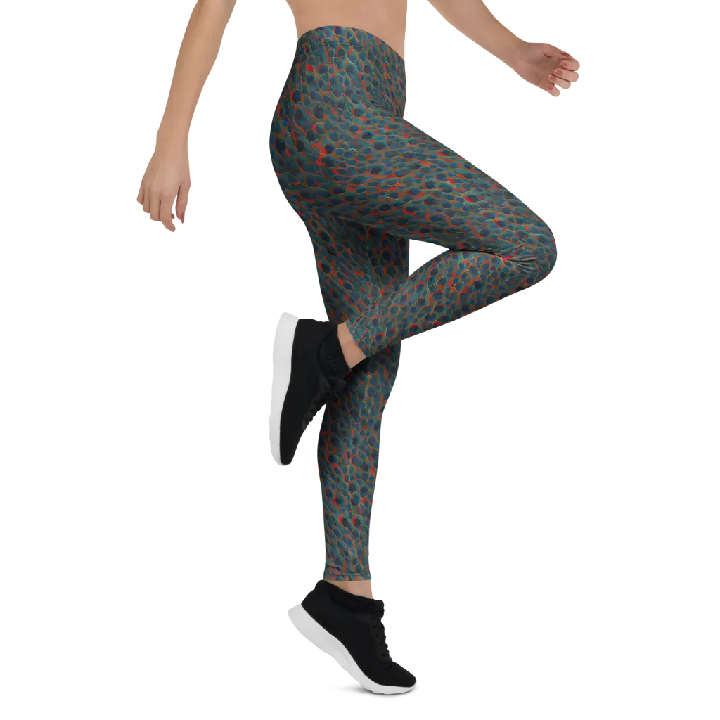Indigo Undergrowth on Leggings — Right