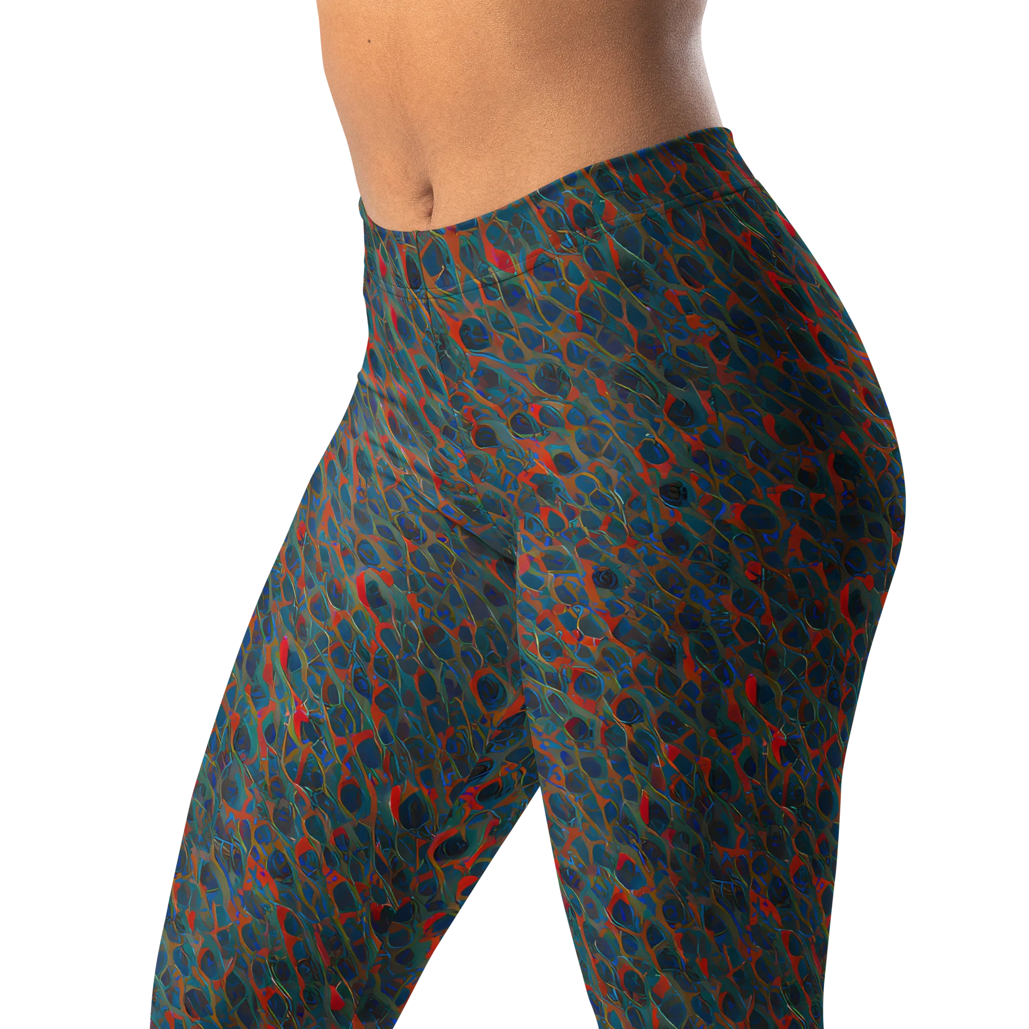 Indigo Undergrowth on Leggings — Left Front