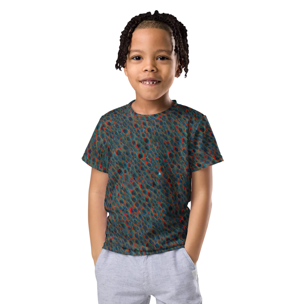 Indigo Undergrowth on Kids Crew Neck T-Shirt — Front