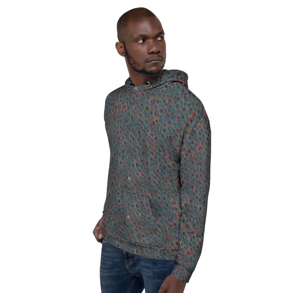 Indigo Undergrowth on Hoodie — Left