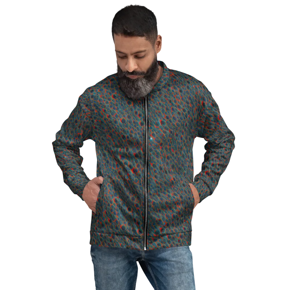 Indigo Undergrowth on Bomber Jacket — Front