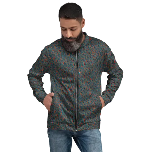 Indigo Undergrowth on a Bomber Jacket